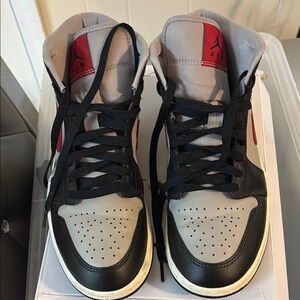 Jordan Black and Gray High-Top Sneakers